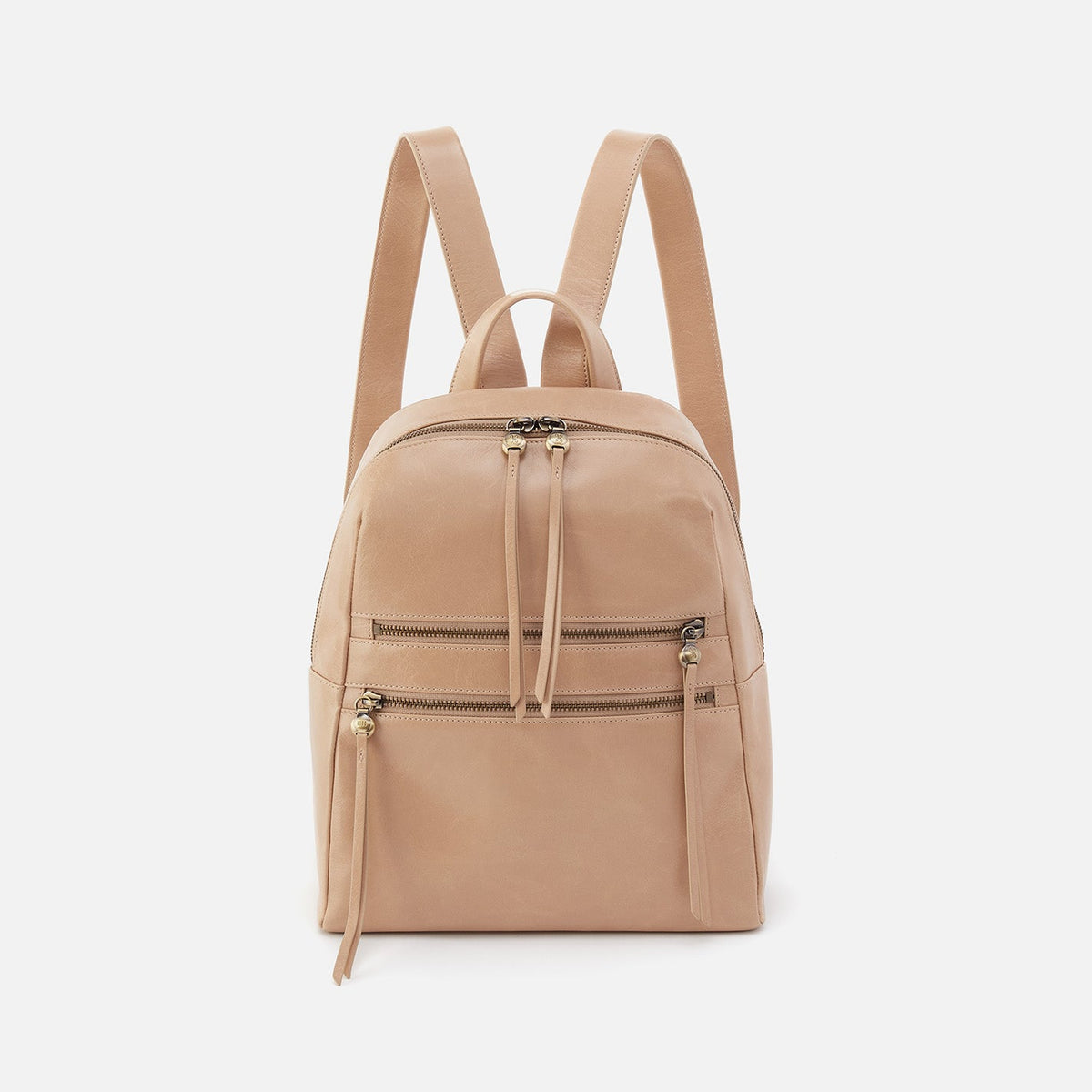 Billie Backpack In Polished Leather - Sand | HOBO