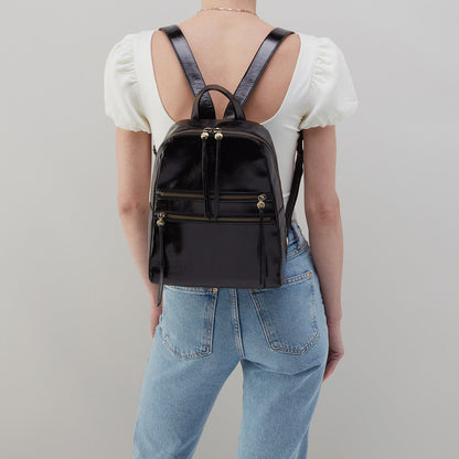 Billie Backpack In Polished Leather - Sand | HOBO