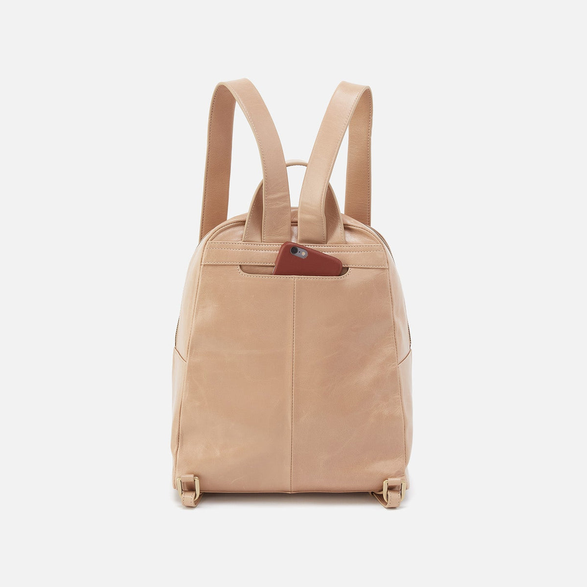 Billie Backpack In Polished Leather - Sand | HOBO