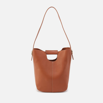 Camden Shoulder Bag In Smooth Leather - Burnished Caramel | HOBO