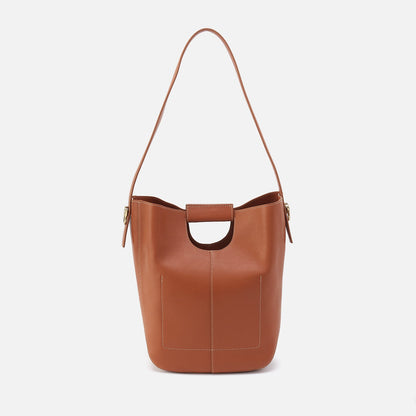 Camden Shoulder Bag In Smooth Leather - Burnished Caramel | HOBO