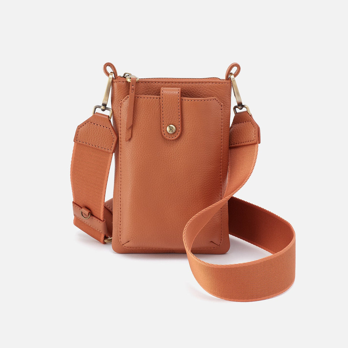 Cass Phone Crossbody In Pebbled Leather - Butterscotch | HOBO