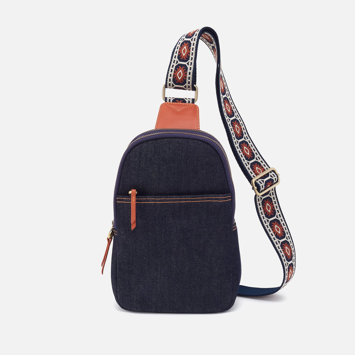 Cass Sling In Denim Fabric - Dark Denim | HOBO