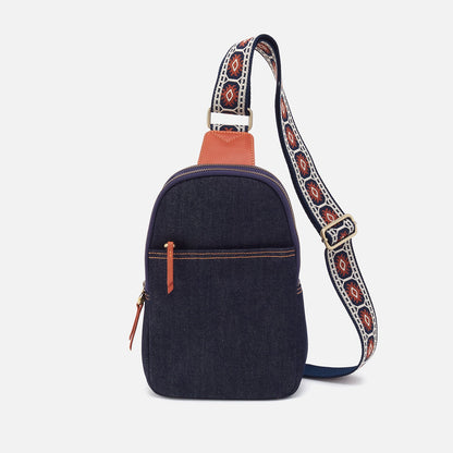 Cass Sling In Denim Fabric - Dark Denim | HOBO
