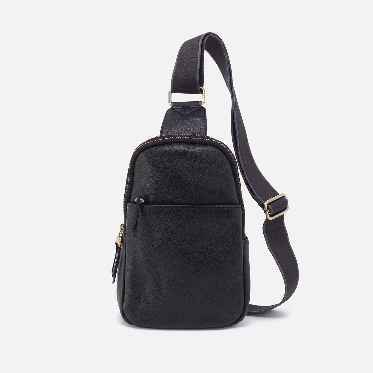 Cass Sling In Pebbled Leather - Black | HOBO