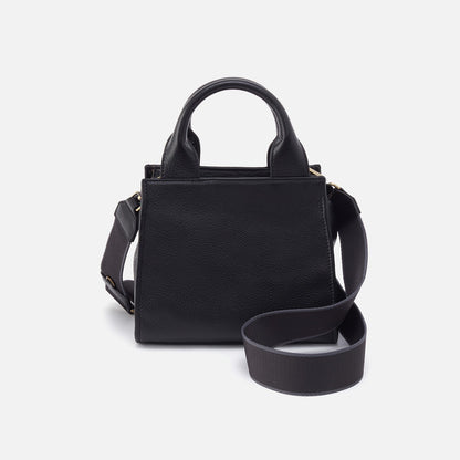 Cass Small Tote In Pebbled Leather - Black | HOBO