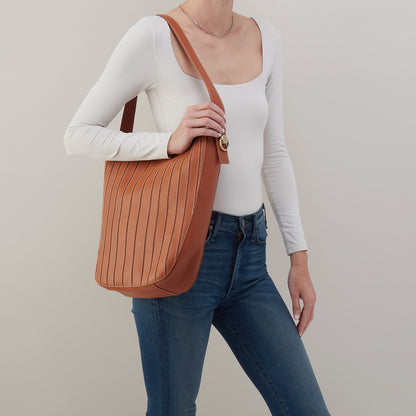Catalina Hobo In Smooth Leather - Burnished Caramel | HOBO