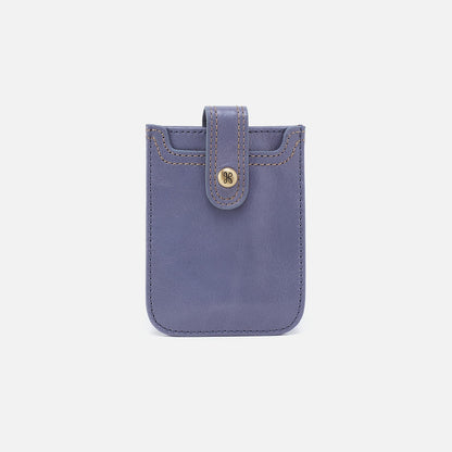 Dunn Card Case In Polished Leather - Sky Blue | HOBO