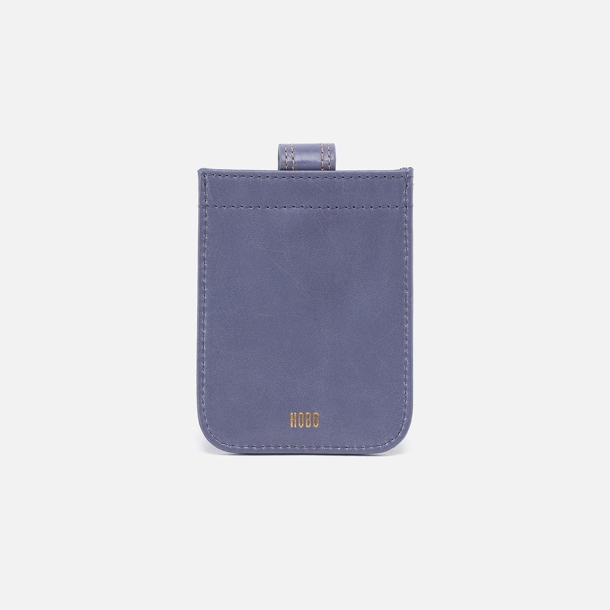 Dunn Card Case In Polished Leather - Sky Blue | HOBO