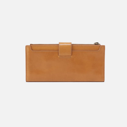 Dunn Continental Wallet In Polished Leather - Natural | HOBO