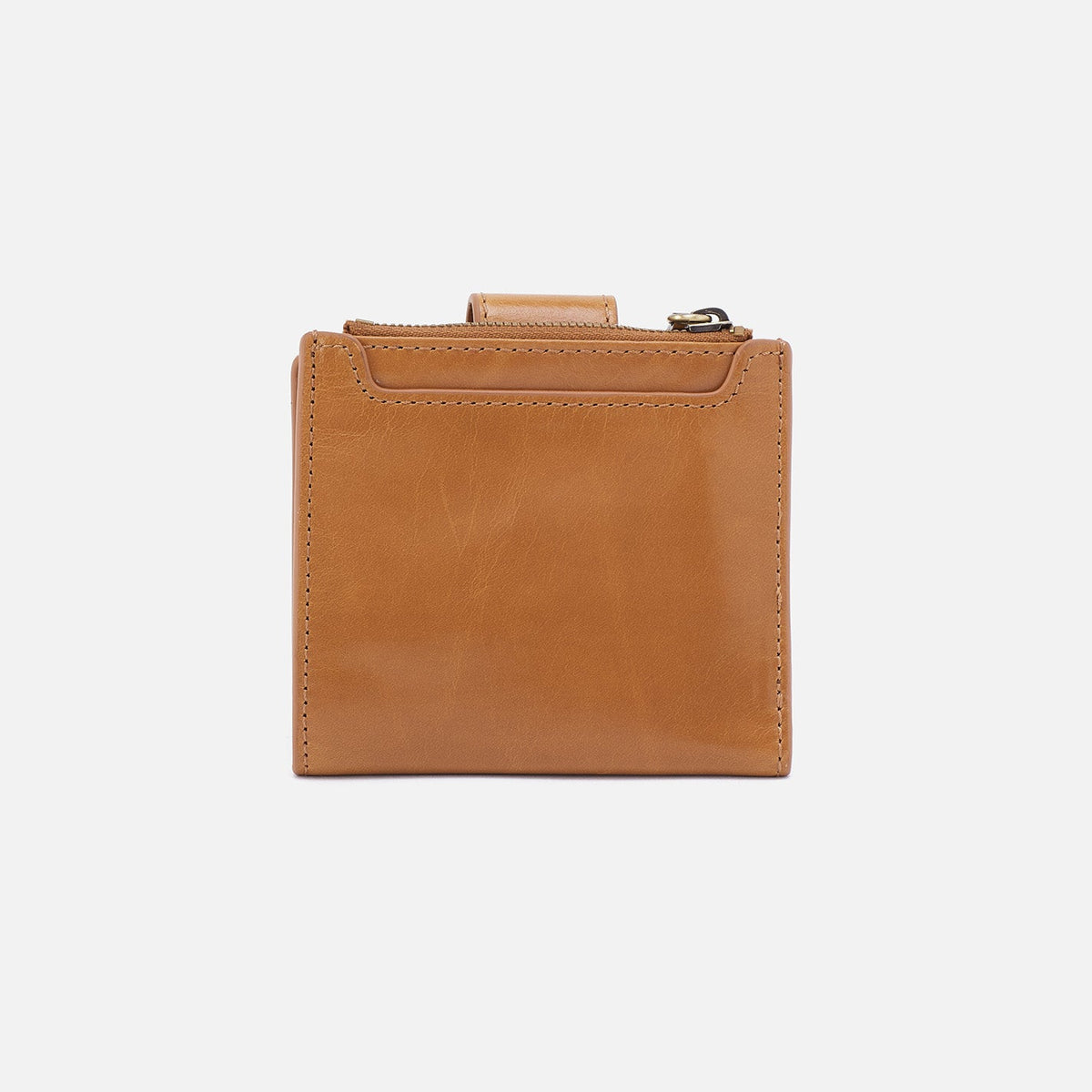 Dunn Mini Wallet In Polished Leather - Natural | HOBO