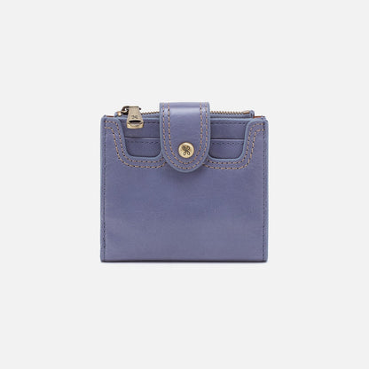 Dunn Mini Wallet In Polished Leather - Sky Blue | HOBO