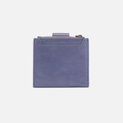 Dunn Mini Wallet In Polished Leather - Sky Blue | HOBO