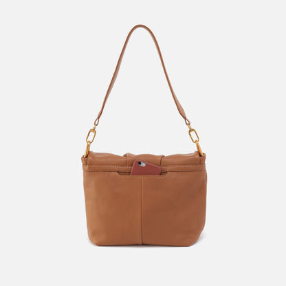 Harley Convertible Shoulder Bag in Pebbled Leather - Warm Honey | HOBO
