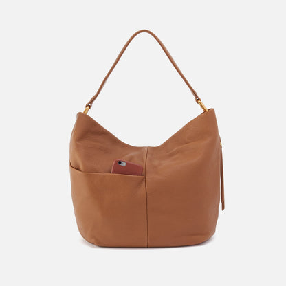 Harley Hobo In Pebbled Leather - Warm Honey | HOBO