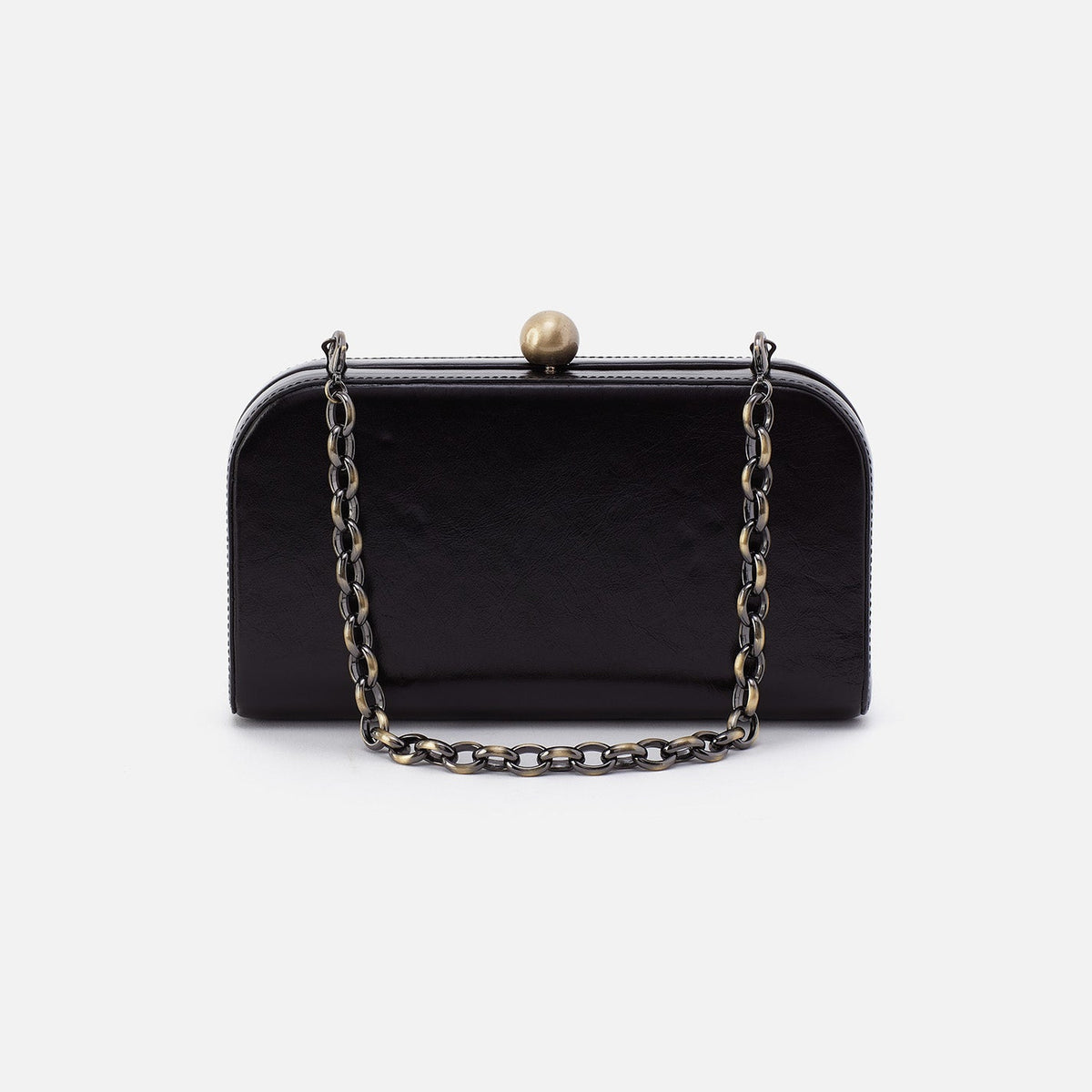 Lauren Minaudiere In Polished Leather - Black | HOBO