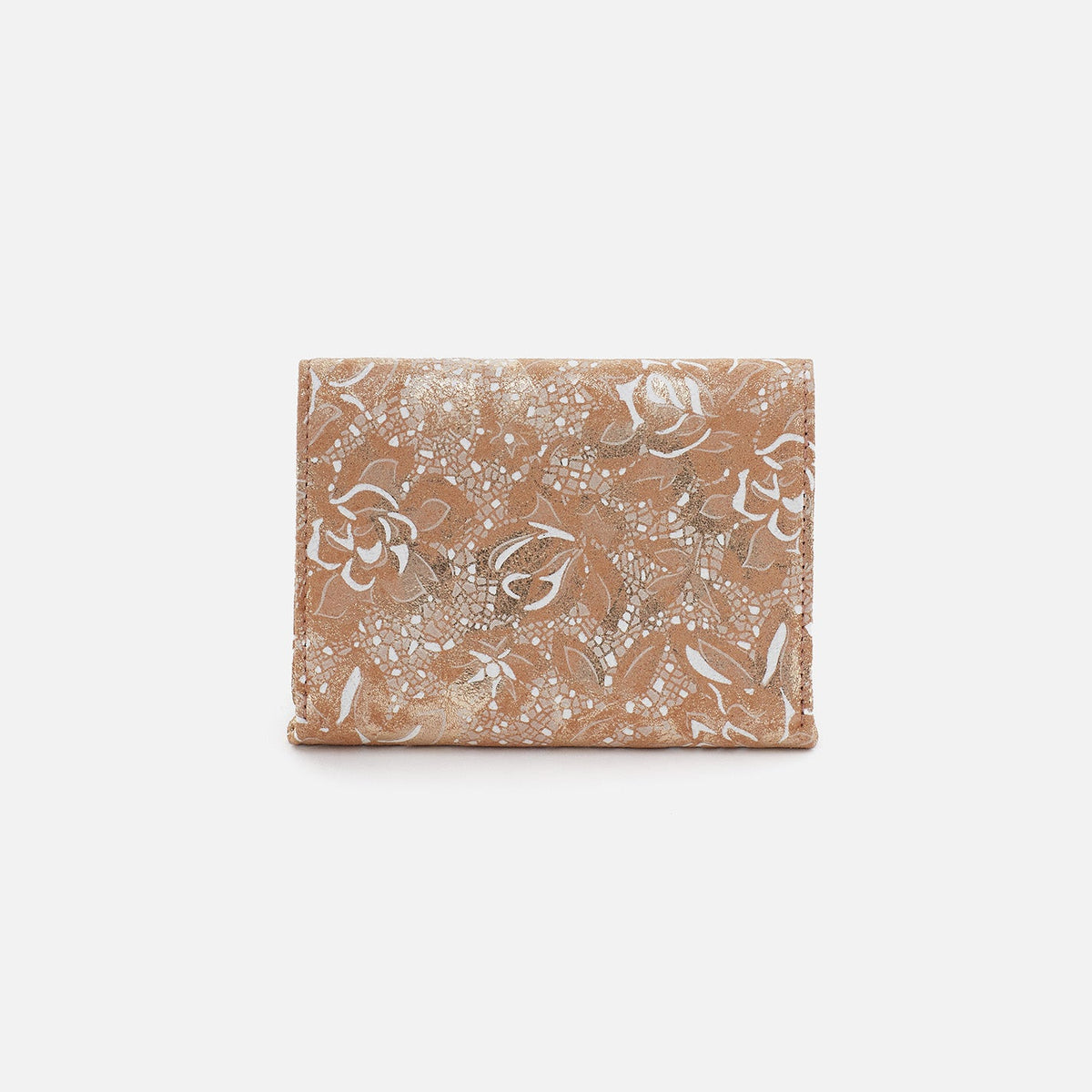 Robin Compact Wallet In Printed Leather - Gilded Petals | HOBO