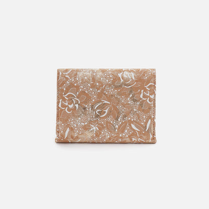 Robin Compact Wallet In Printed Leather - Gilded Petals | HOBO