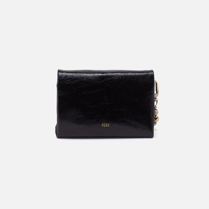 Ross Bead Wristlet In Polished Leather - Black | HOBO