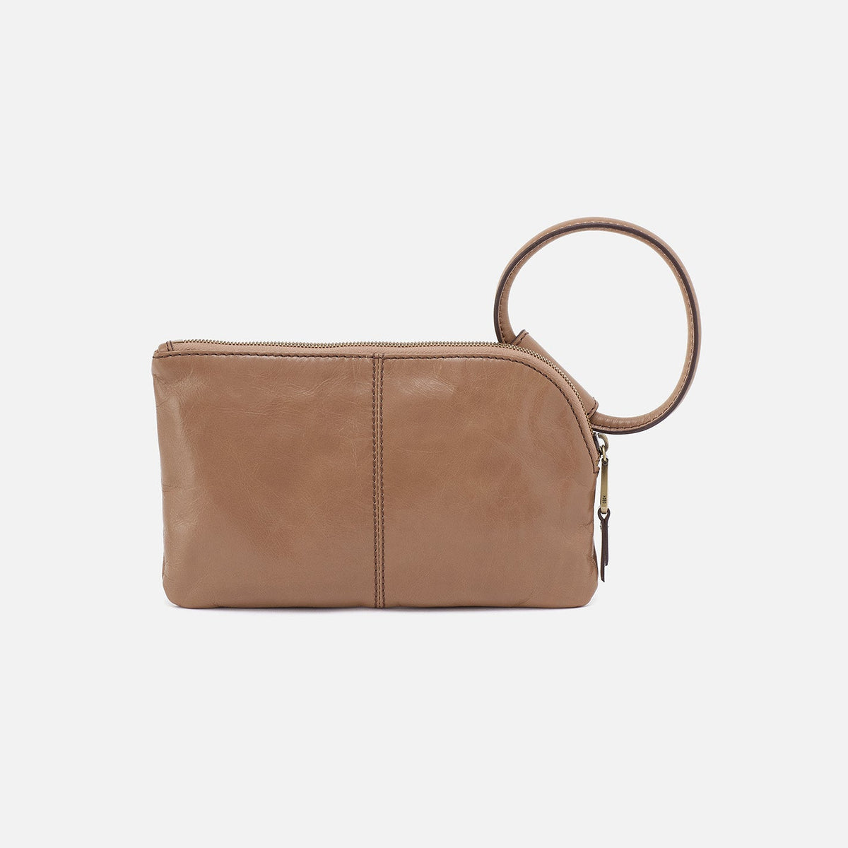 Sable Wristlet In Polished Leather - Cashmere | HOBO
