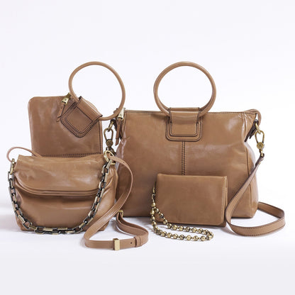 Sheila Medium Satchel In Polished Leather - Cashmere | HOBO