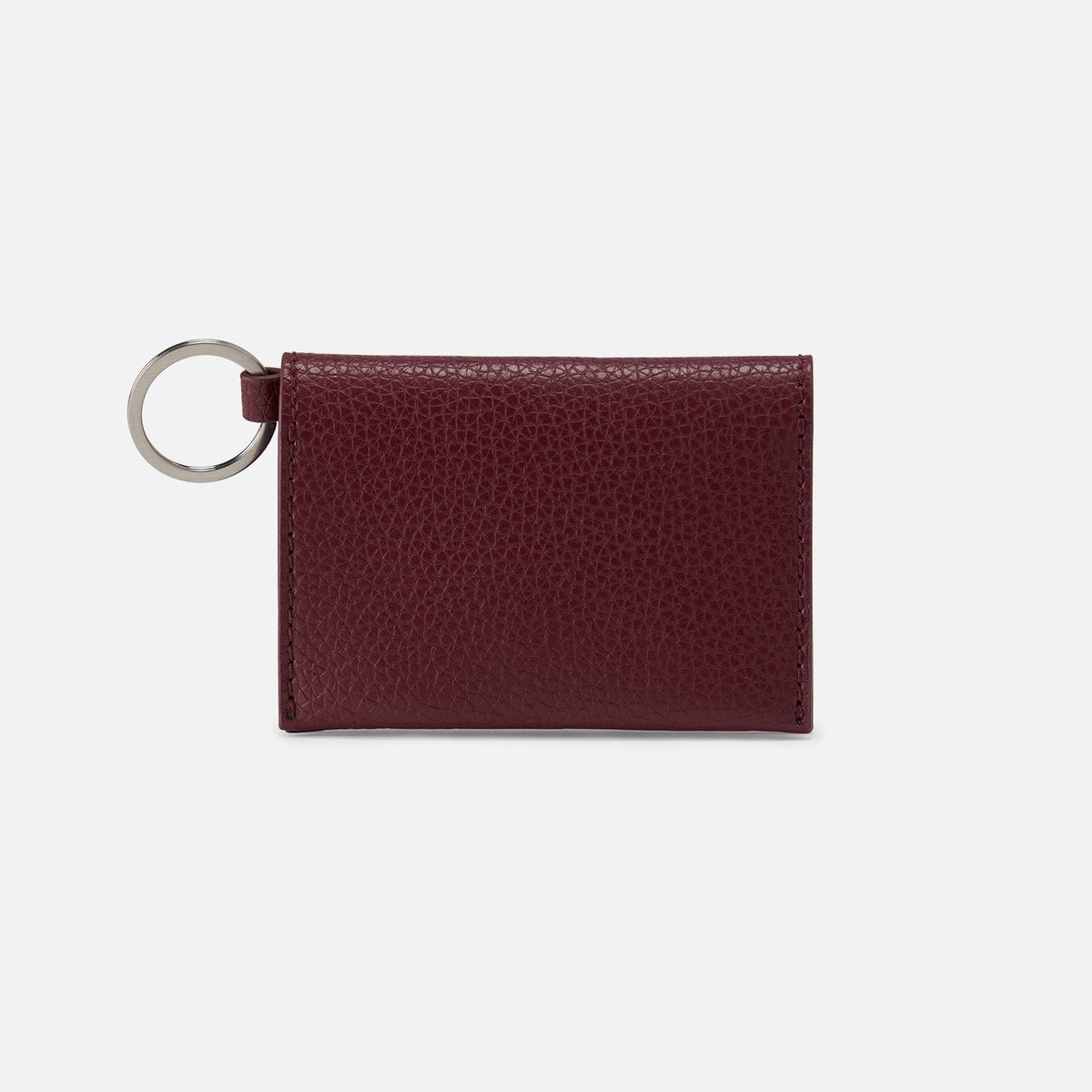 Vida Card Case In Micro Pebbled Leather - Port | HOBO
