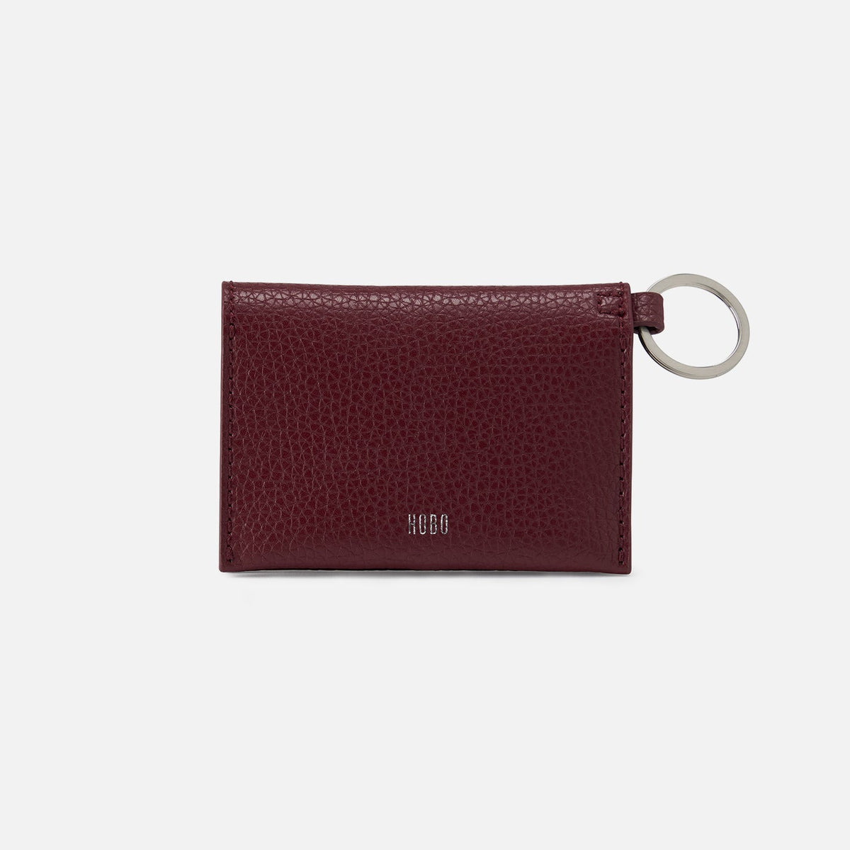Vida Card Case In Micro Pebbled Leather - Port | HOBO