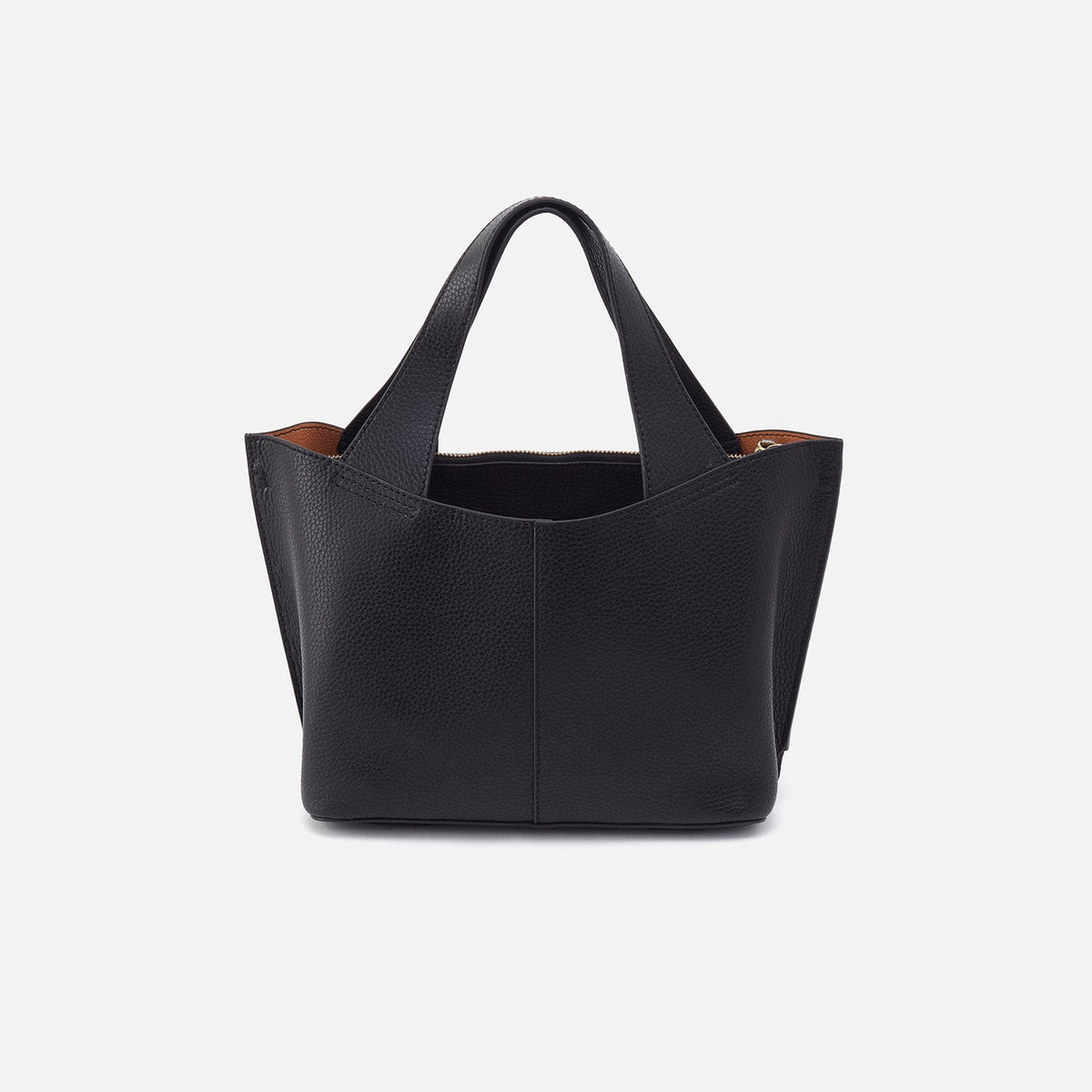 Vida Small Tote in Micro Pebbled Leather - Black | HOBO
