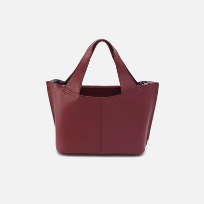 Vida Small Tote In Micro Pebbled Leather - Port | HOBO