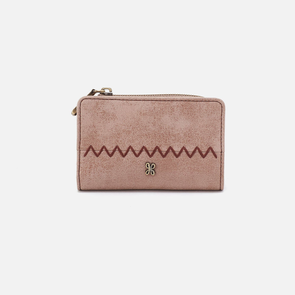 Jill Card Case In Buffed Leather - Hazel | HOBO