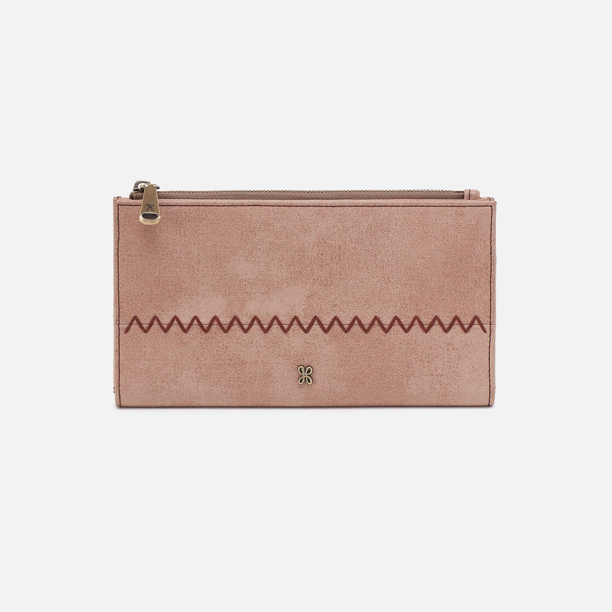 Jill Large Bifold Wallet In Buffed Leather - Hazel | HOBO