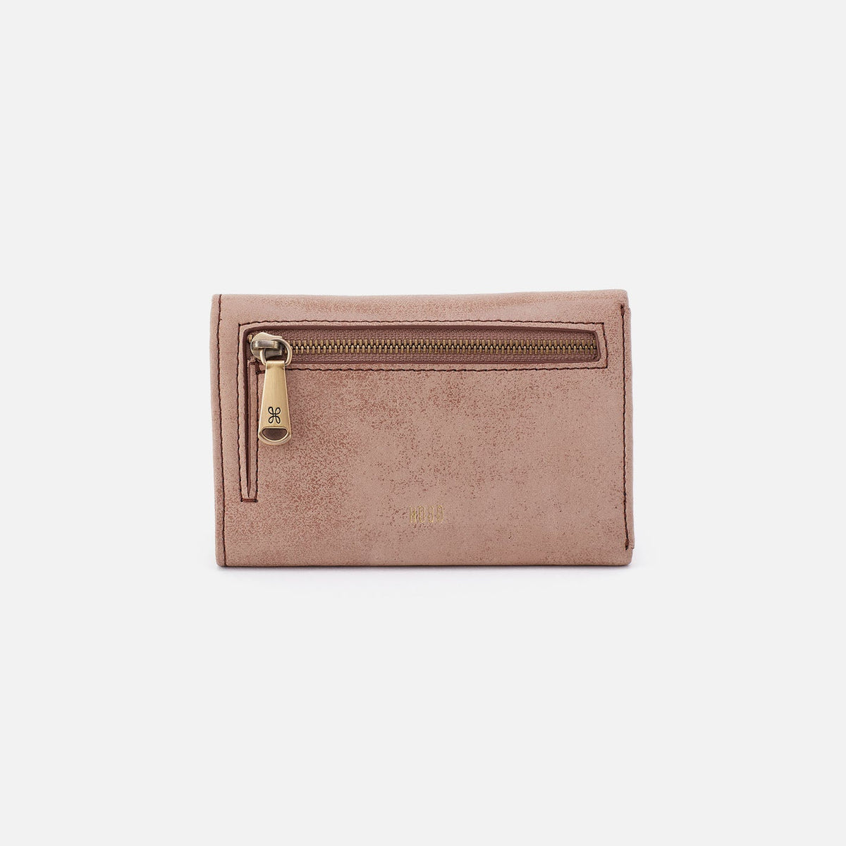 Jill Trifold Wallet In Buffed Leather - Hazel | HOBO