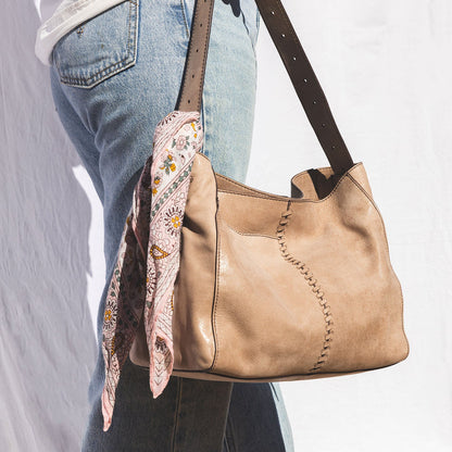 Render Shoulder Bag In Buffed Leather - Hazel | HOBO