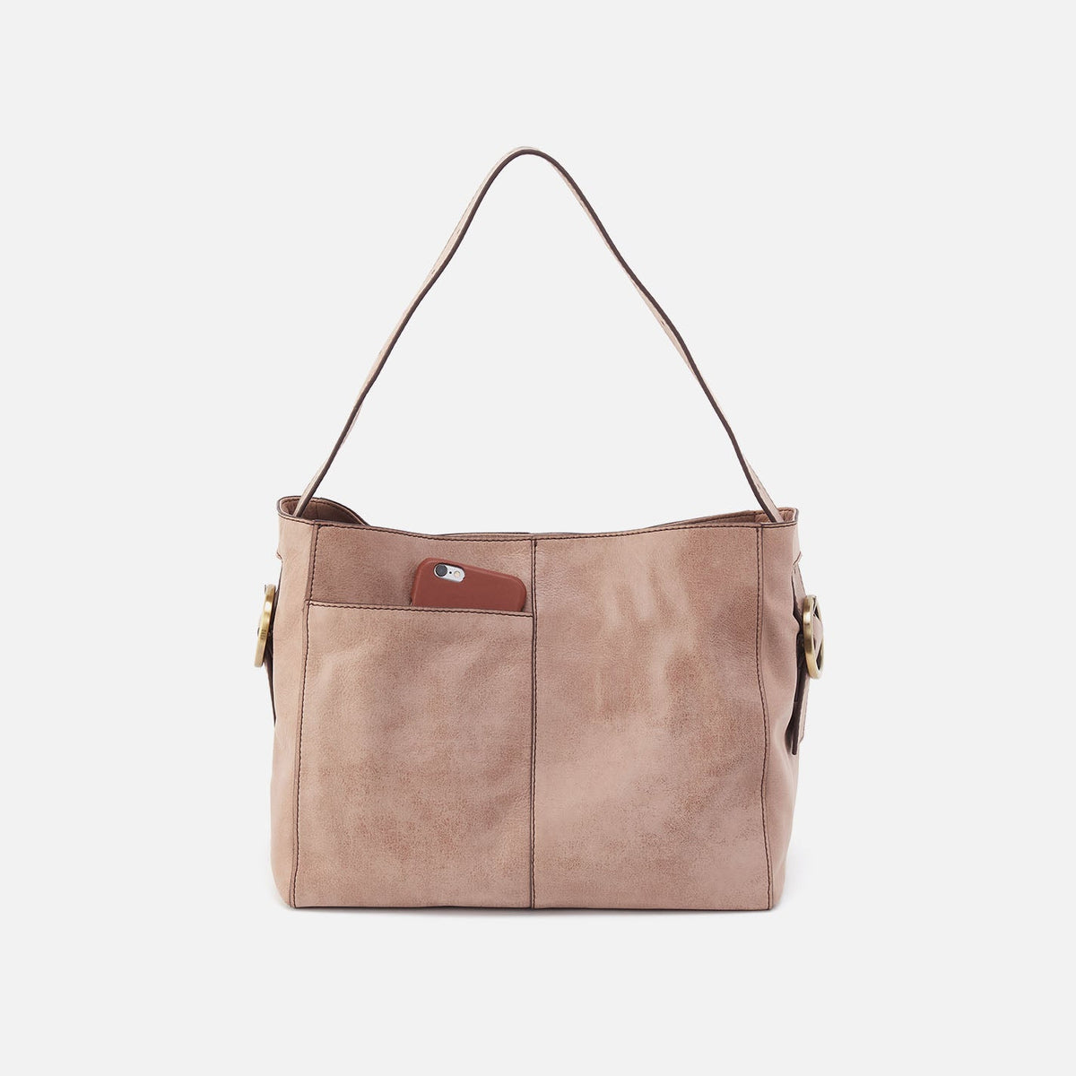 Render Shoulder Bag In Buffed Leather - Hazel | HOBO