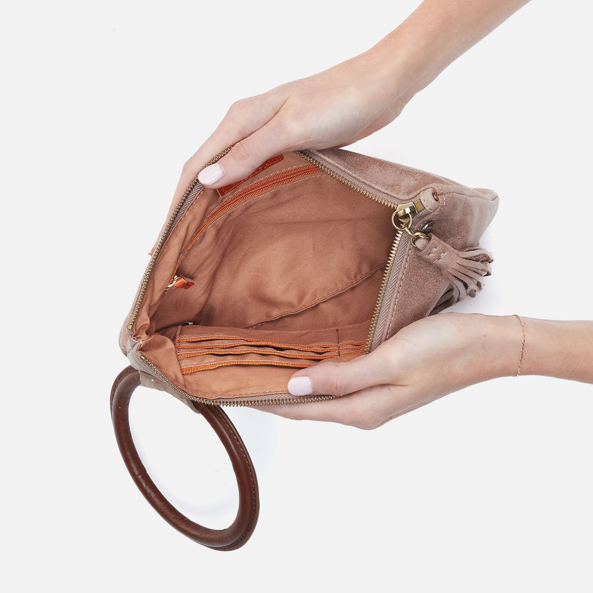 Sheila Clutch In Buffed Leather - Hazel | HOBO