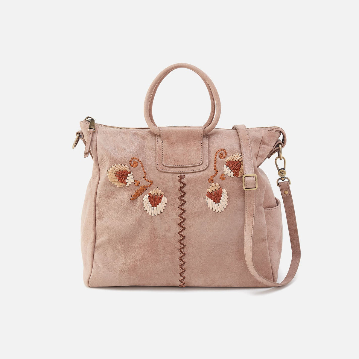 Sheila Large Satchel In Buffed Leather - Hazel | HOBO