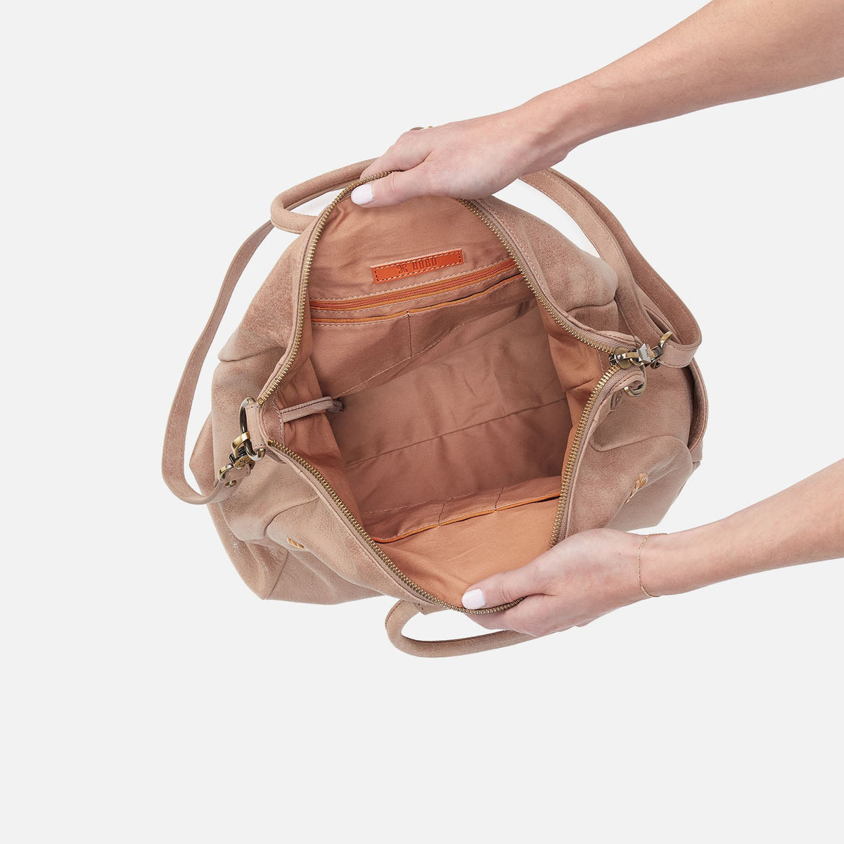 Sheila Large Satchel In Buffed Leather - Hazel | HOBO