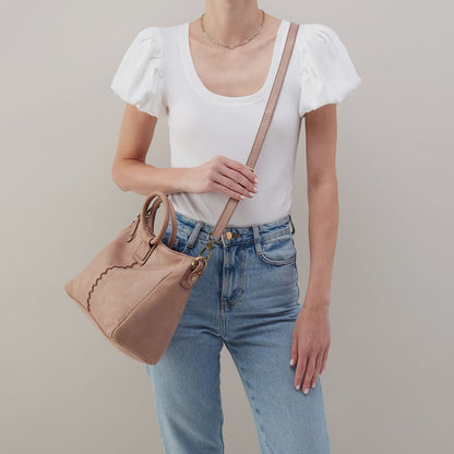 Sheila Medium Satchel In Buffed Leather - Hazel | HOBO