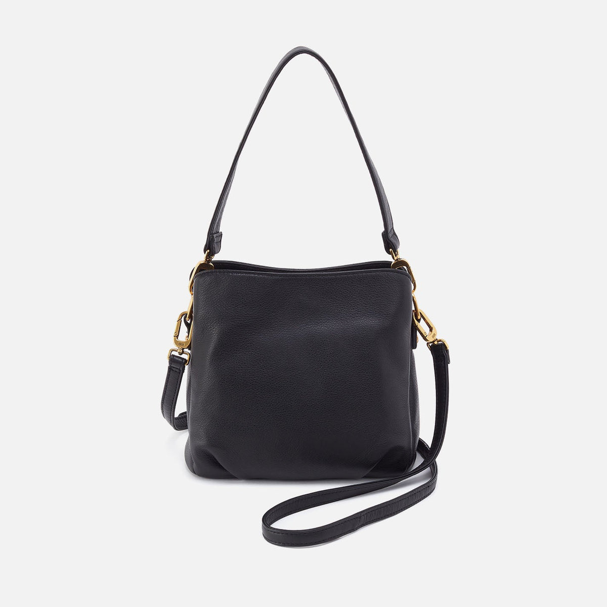 Starr Convertible Shoulder Bag in Pebbled Leather - Black | HOBO