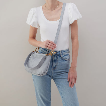 Advance Shoulder Bag In Pebbled Leather - Blue Pearl | HOBO