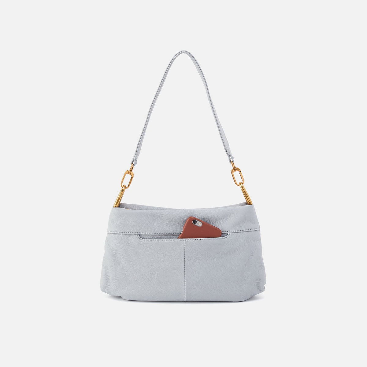 Advance Shoulder Bag In Pebbled Leather - Blue Pearl | HOBO