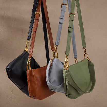 Advance Shoulder Bag In Pebbled Leather - Watercress | HOBO