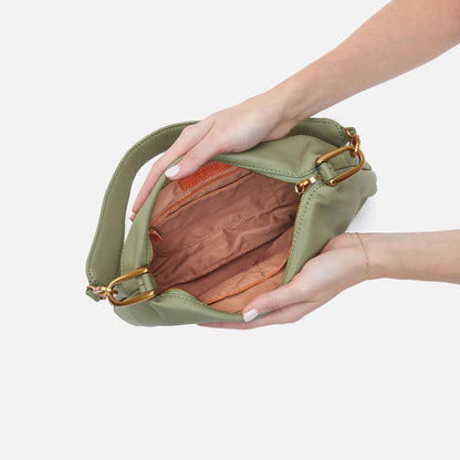 Advance Shoulder Bag In Pebbled Leather - Watercress | HOBO