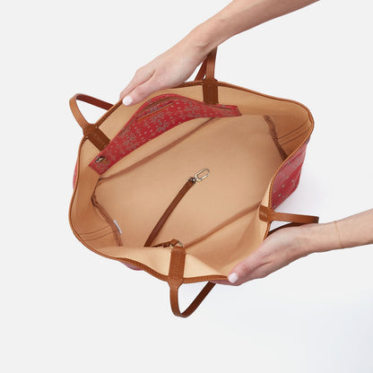All That Tote In Coated Canvas - Red Journey Bandana | HOBO