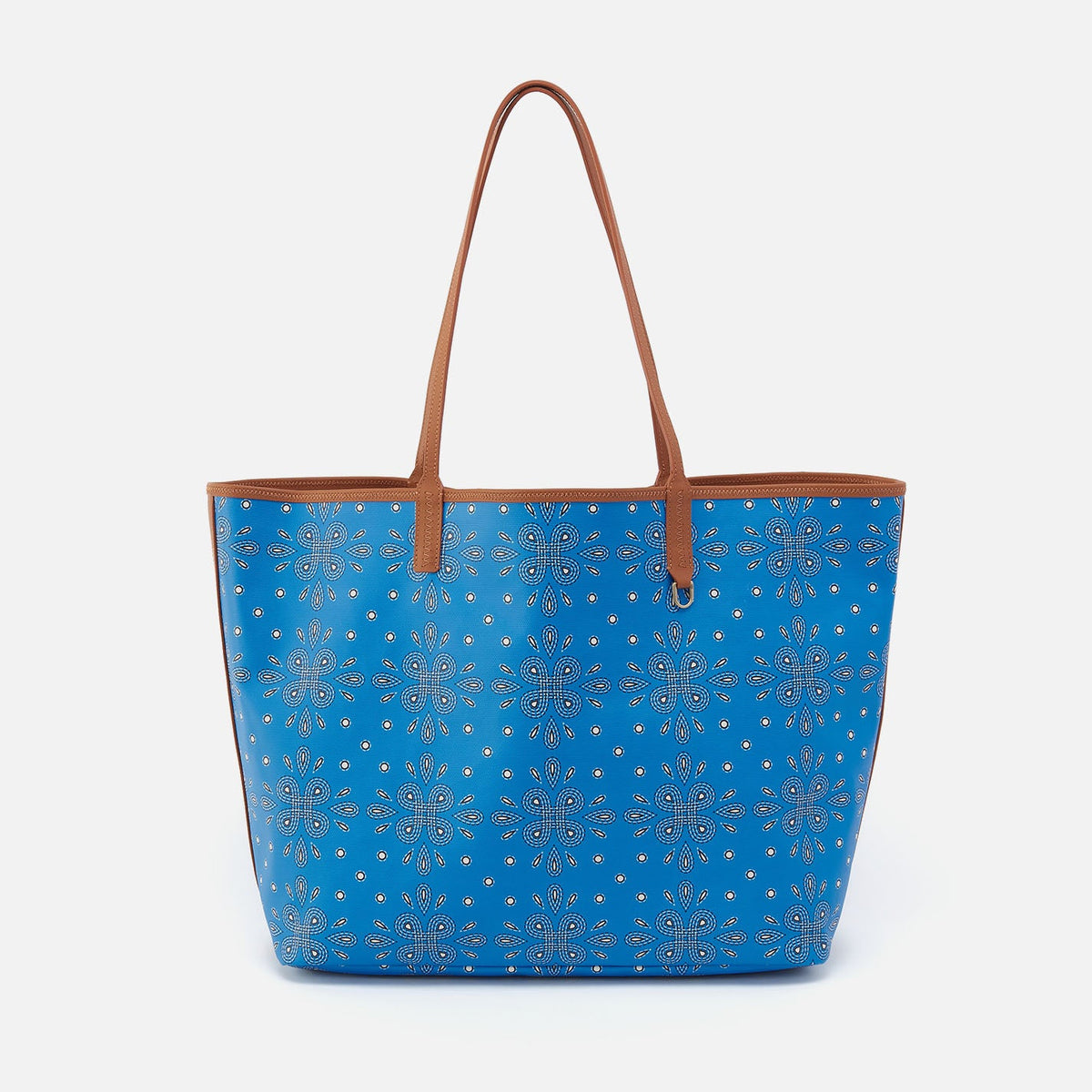 All That Tote Large In Coated Canvas - Blue Journey Bandana | HOBO
