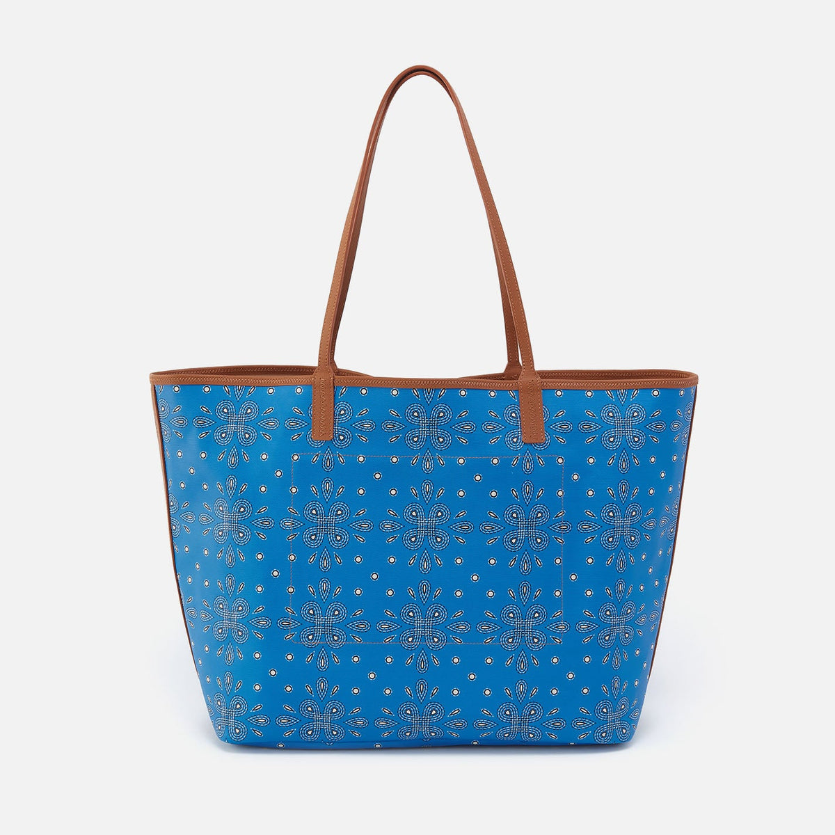 All That Tote Large In Coated Canvas - Blue Journey Bandana | HOBO