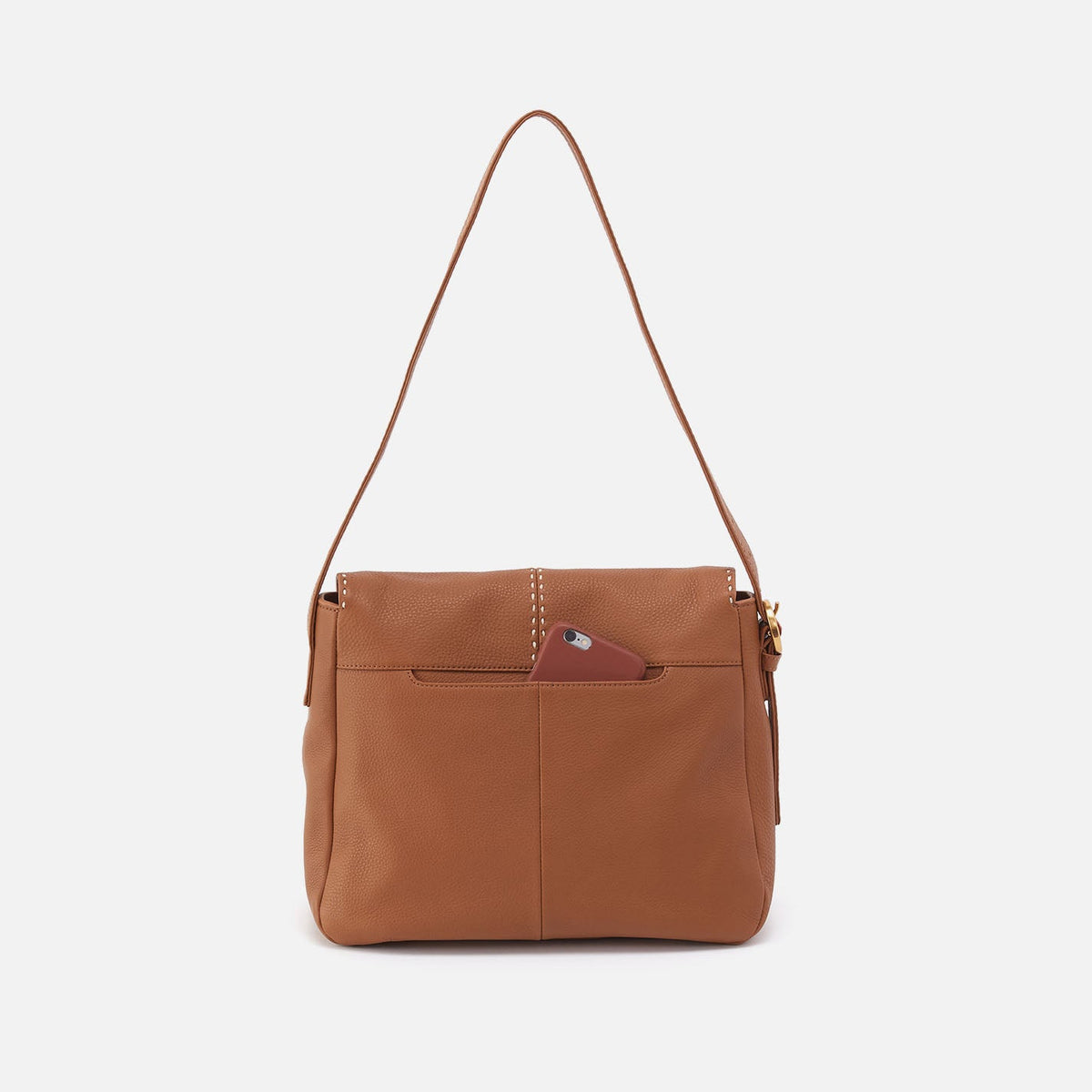 Austin Shoulder Bag In Pebbled Leather - Warm Honey | HOBO