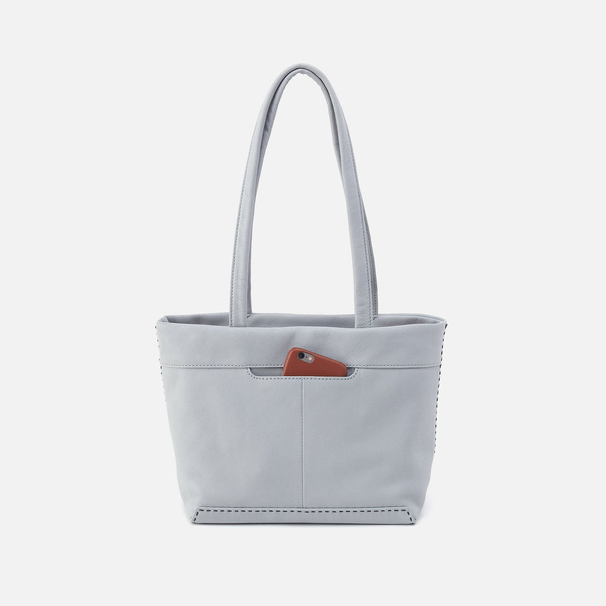 Austin Tote In Pebbled Leather - Blue Pearl | HOBO