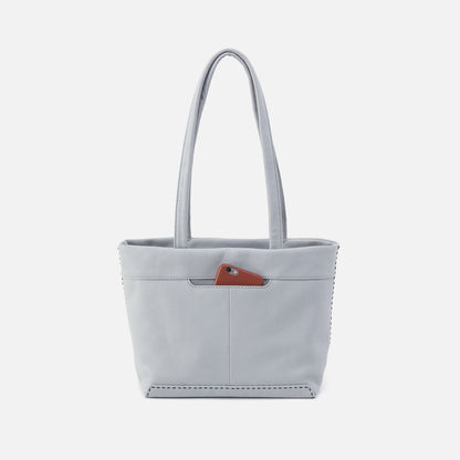 Austin Tote In Pebbled Leather - Blue Pearl | HOBO
