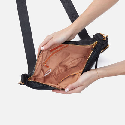 Carmen Sling In Pebbled Leather - Black | HOBO